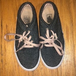 Gray, pink and white Vans